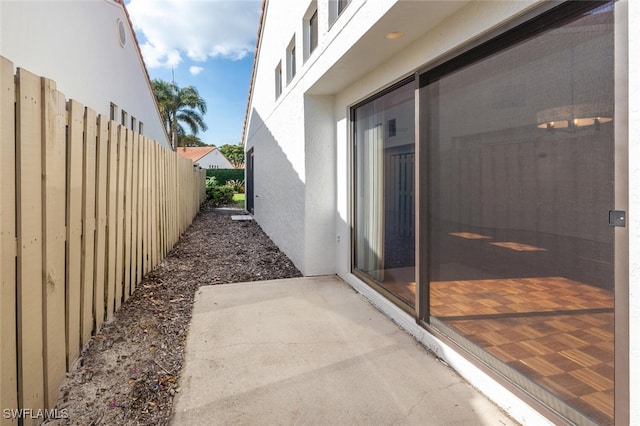 view of home's exterior featuring a patio area