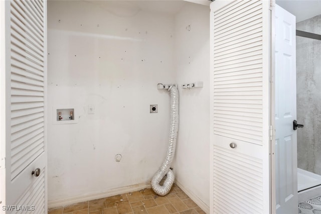 washroom featuring electric dryer hookup and hookup for a washing machine