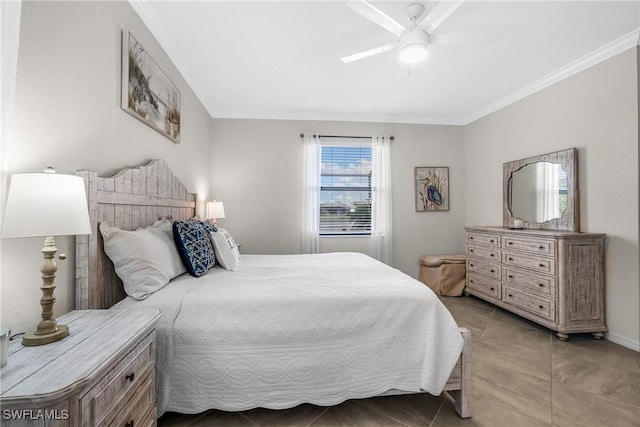 bedroom with ceiling fan