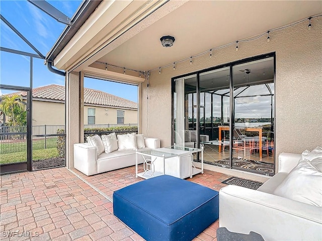 view of sunroom