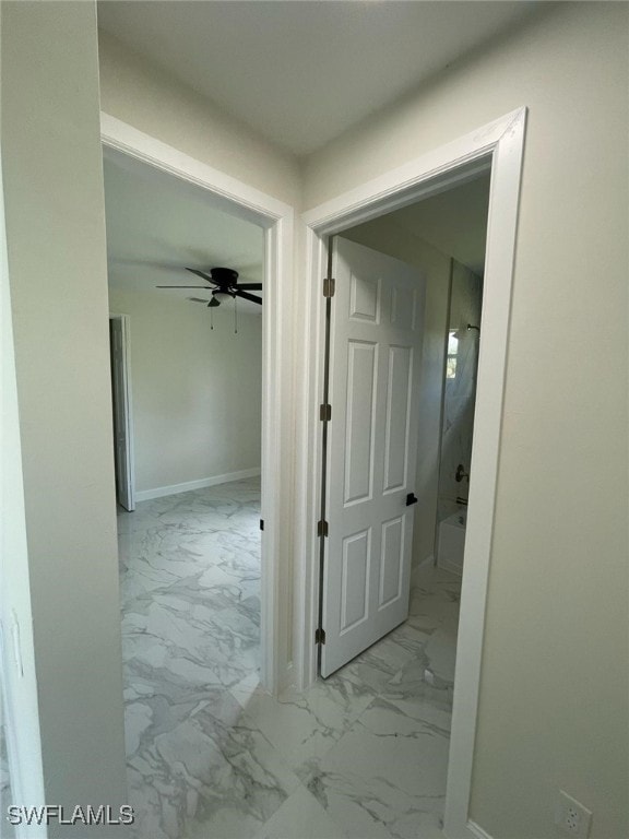 6024 Joplin Ave, Fort Myers, FL 33905 - corridor featuring baseboards and marble finish floor