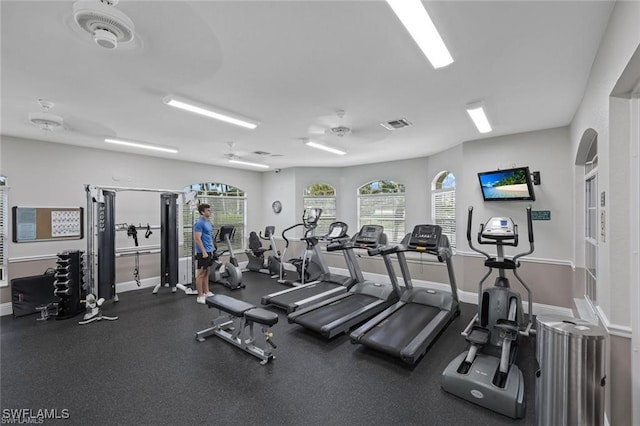 view of exercise room