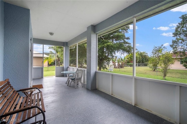 view of sunroom