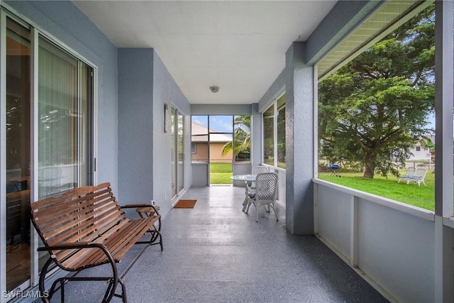 view of sunroom / solarium