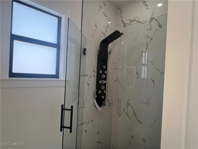 bathroom with walk in shower