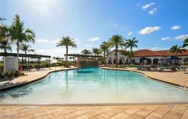 view of pool with a patio area