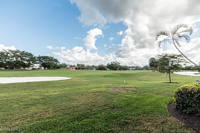 view of community with a lawn