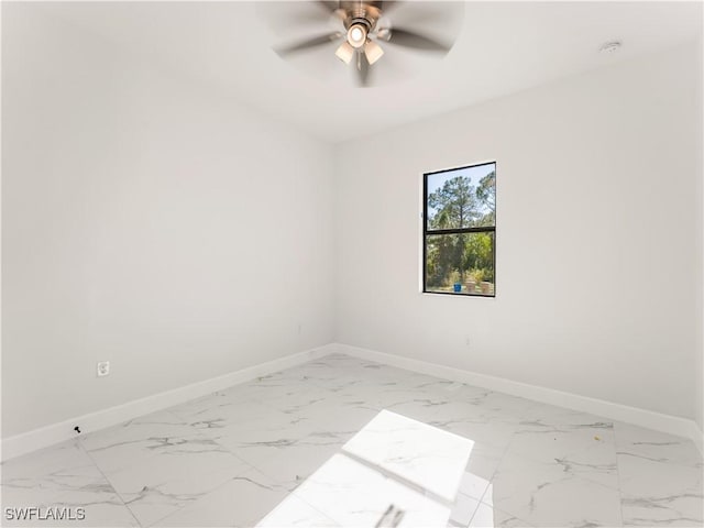 unfurnished room featuring ceiling fan