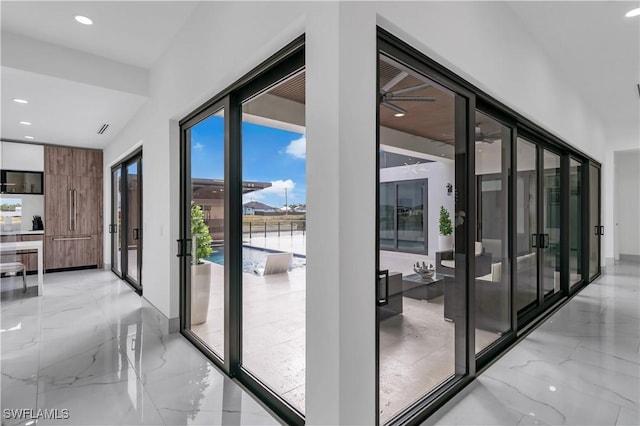 interior space with french doors