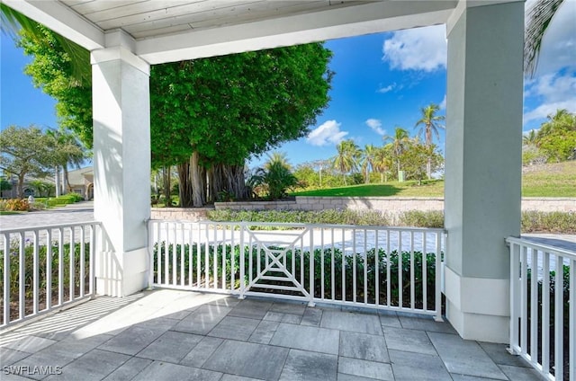 balcony with covered porch