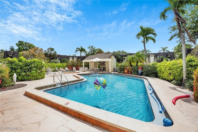 view of pool with a patio area