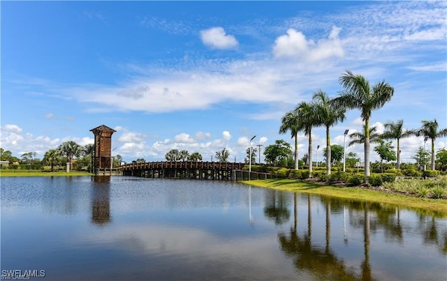 view of water feature