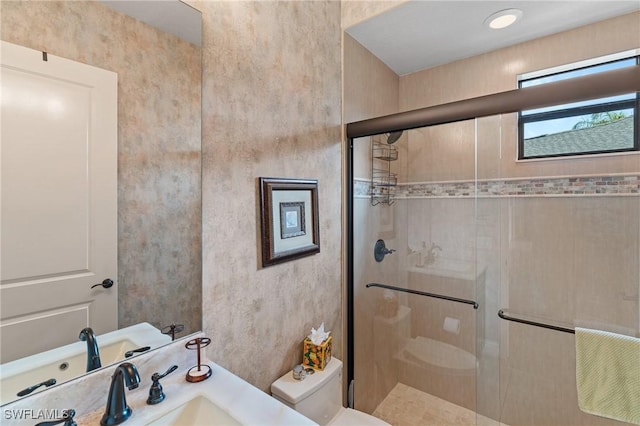 2108 SW 38th Ter, Cape Coral, FL 33914 - full bath featuring toilet, a stall shower, and vanity