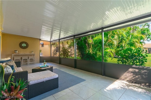 view of sunroom