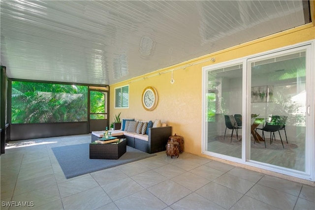 view of sunroom