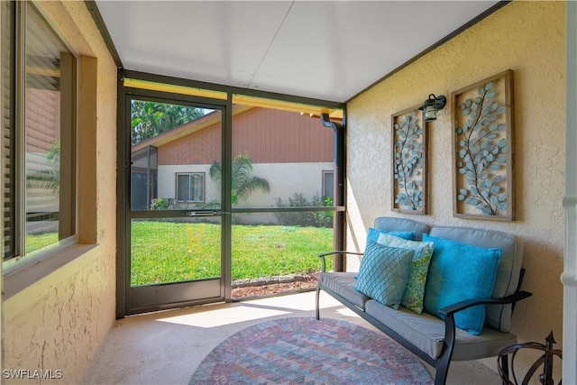 view of sunroom / solarium