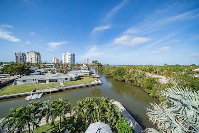 water view featuring a view of city