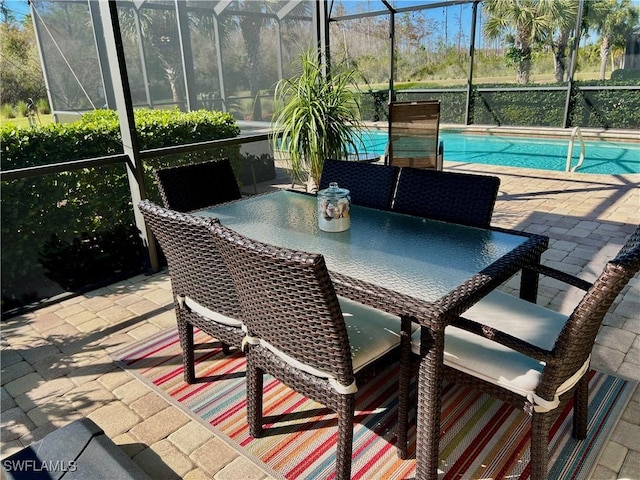 view of sunroom