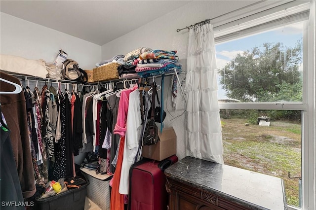 view of walk in closet