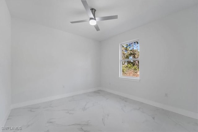 empty room with ceiling fan