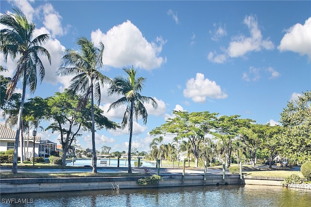 view of water feature