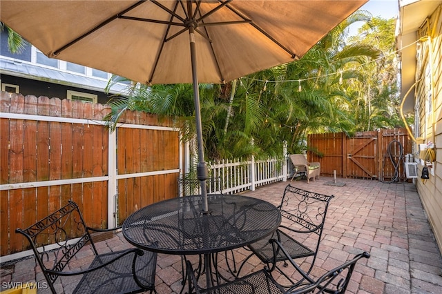 view of patio with fence