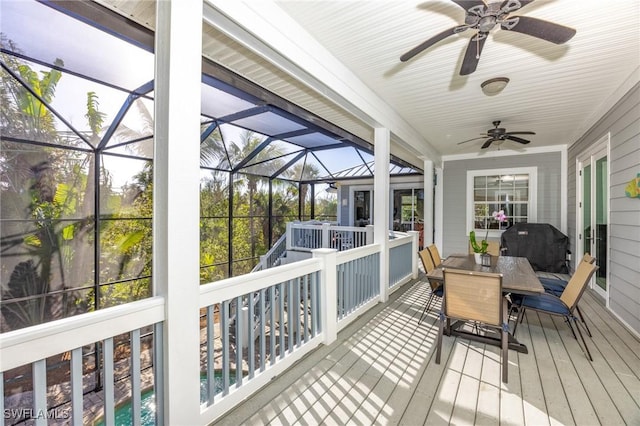 view of sunroom / solarium