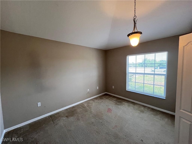 view of carpeted spare room