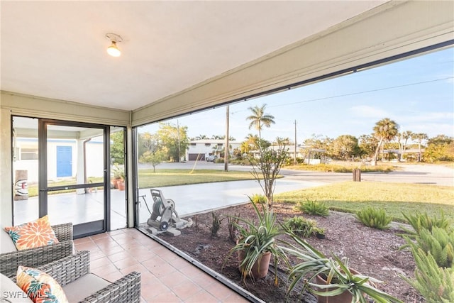 view of sunroom