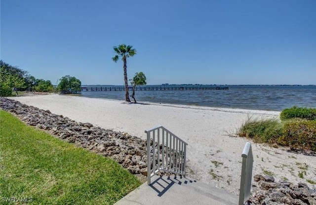 property view of water with a view of the beach