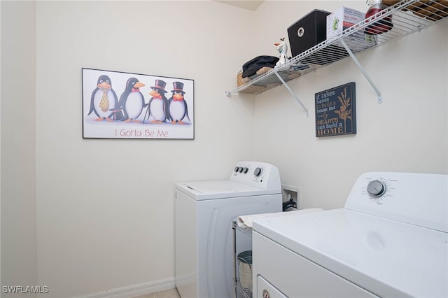 laundry area with washer and dryer