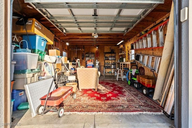 garage featuring a garage door opener