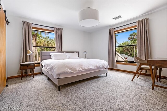 view of carpeted bedroom