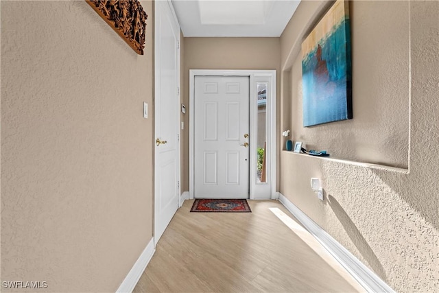 entryway featuring light wood-type flooring