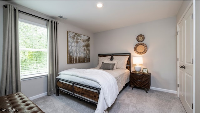 view of carpeted bedroom