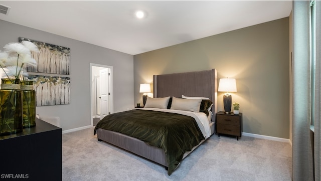 view of carpeted bedroom