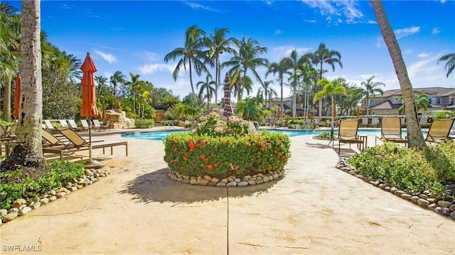 view of pool with a patio area