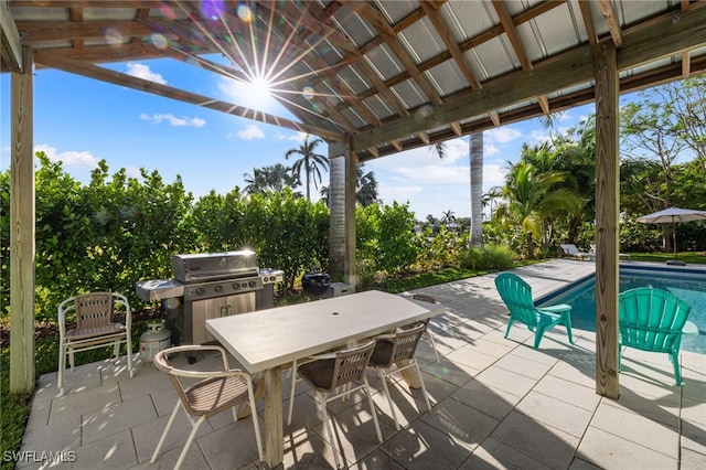 view of patio / terrace with area for grilling