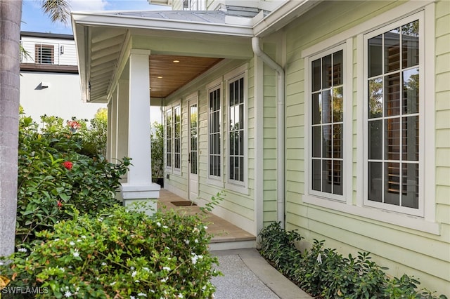 exterior space featuring a porch