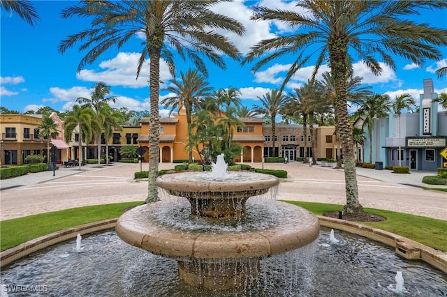 view of community featuring a water view