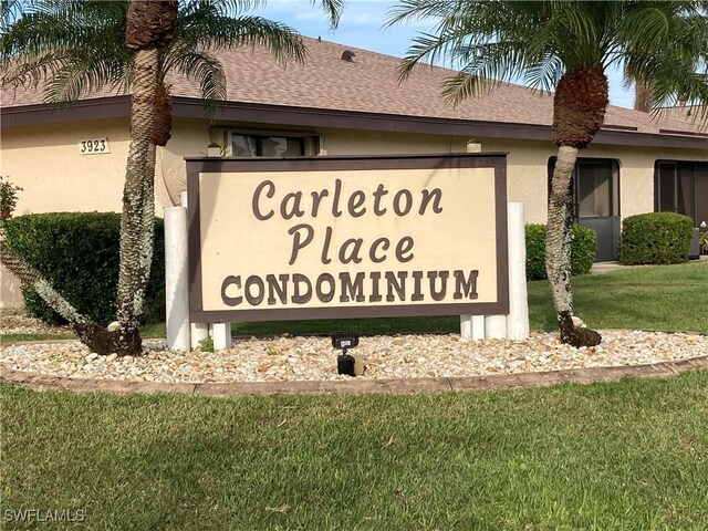 3923 SE 11th Ave Unit 304, Cape Coral, FL 33904 - community / neighborhood sign with a yard
