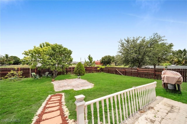 view of yard featuring a patio