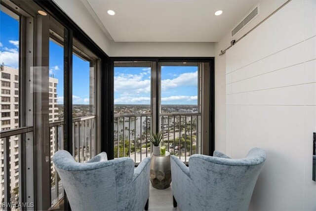 view of sunroom