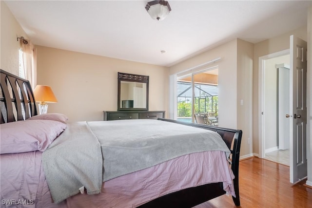 bedroom featuring hardwood / wood-style flooring