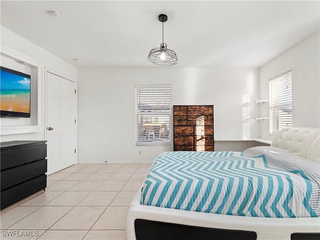 view of tiled bedroom