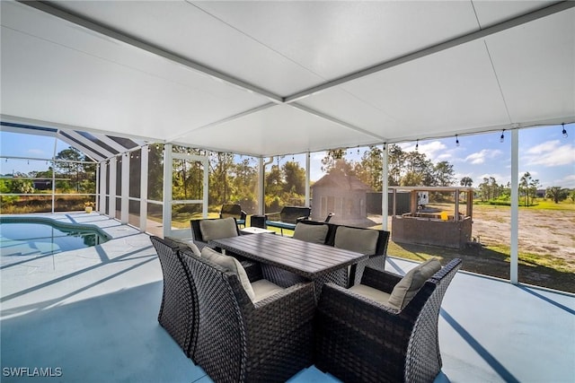 sunroom featuring a wealth of natural light