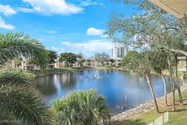 view of water feature