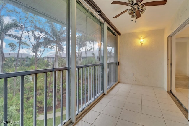 unfurnished sunroom featuring a healthy amount of sunlight