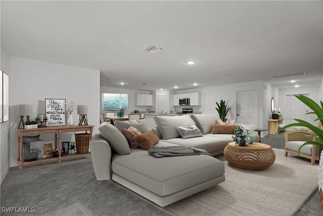 view of carpeted living room