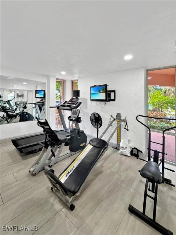 view of exercise room